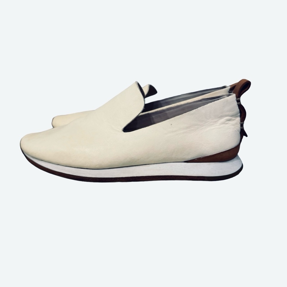 FEIT Slip-On Runner Sneakers in Cream - Picture 2 of 8